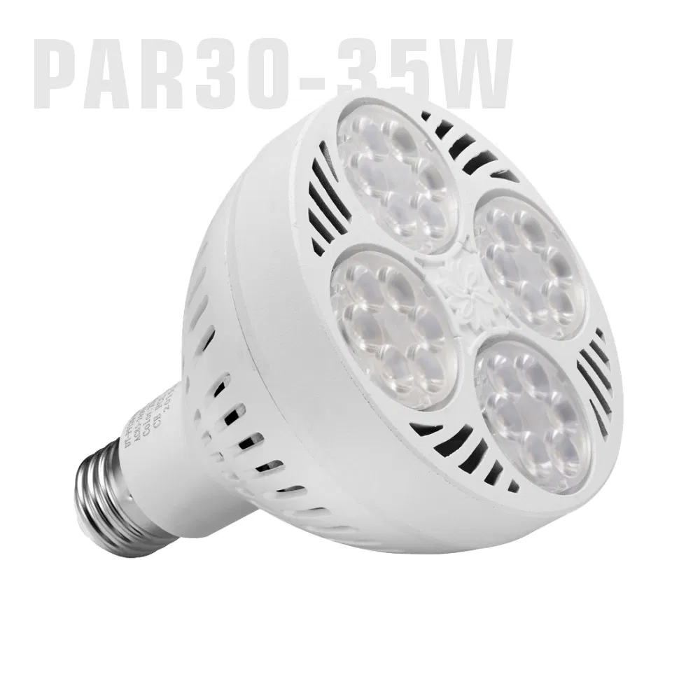 35W PAR30 Light Bulb 110V 220V ETL E26 E27 35W 3000K 4000K 8000K 10000K Flood Dimmable Track Rail Jewelry Spot Light Spotlight PAR30 LED Light