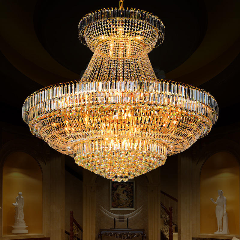 Zhongshan Wholesale Hotel Lighting Vintage French Gold Lamp Crystal Chandelie