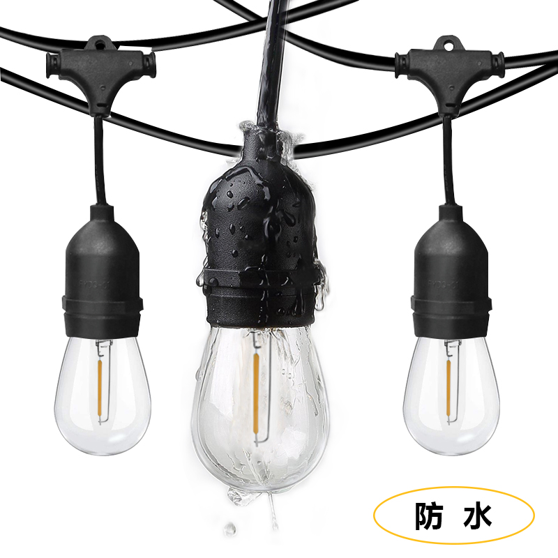 Christmas Decoration Lighting S14 Bulbs 30m String Lighting Outdoor Solar Powered Lighting for Garden Yard Landscape Lighting