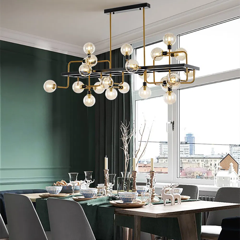 Glass Ball Lampshade Pendant Ceiling Light Geometric Lamp Industrial Vintage LED Suspension Lighting