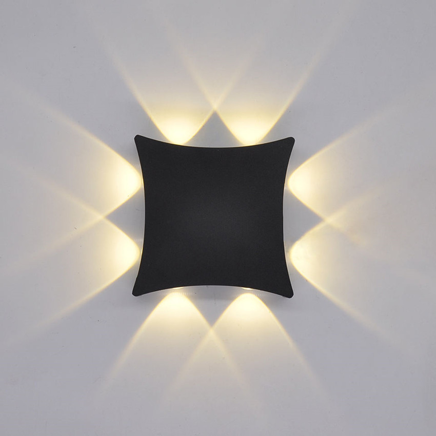 Aluminum Body Square LED Wall Lamp 8W Outdoor Lighting Fixtures for Hotal Application