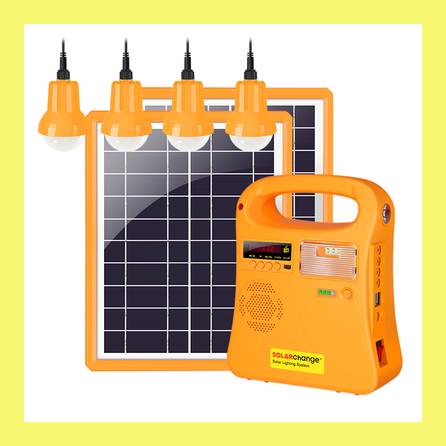 Eco-Friendly Solar Lighting Solution Featuring Four Energy-Efficient Bulbs