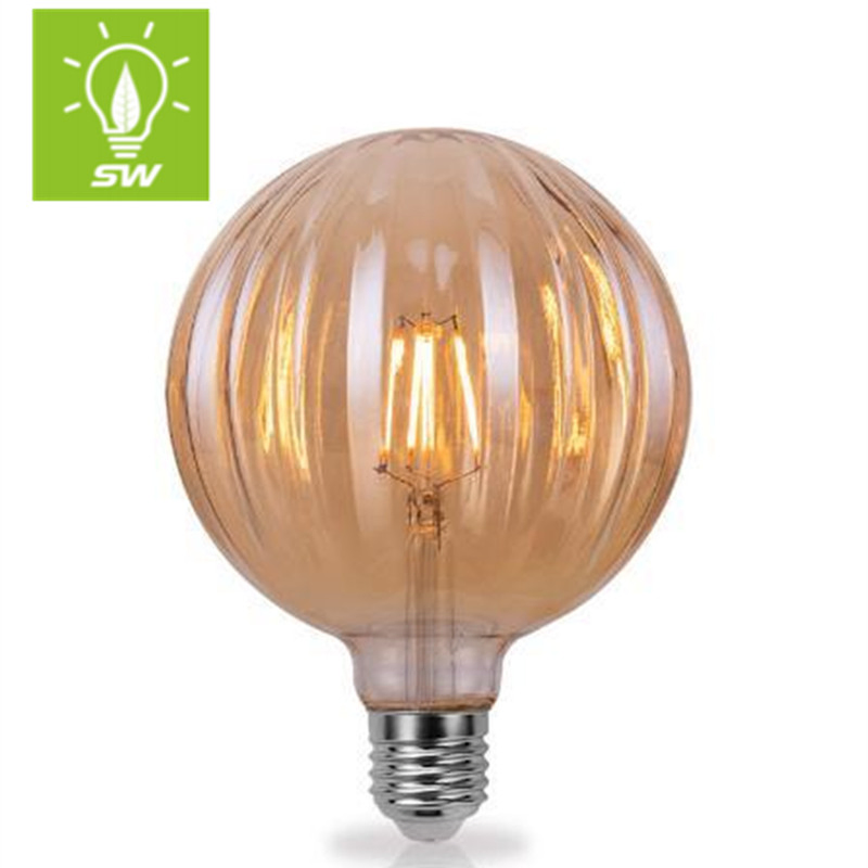 Holiday Decorative Big Globe 4W 6W 8W G80 G95 G125 Clear Amber LED Archaize Filament Bulb with Sensor Function E27 B22 Dimmable WiFi Smart 2700K 4000K 6500K