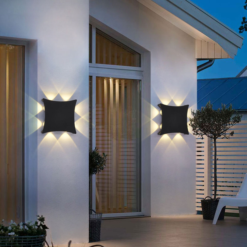 Aluminum Body Square LED Wall Lamp 8W Outdoor Lighting Fixtures for Hotal Application