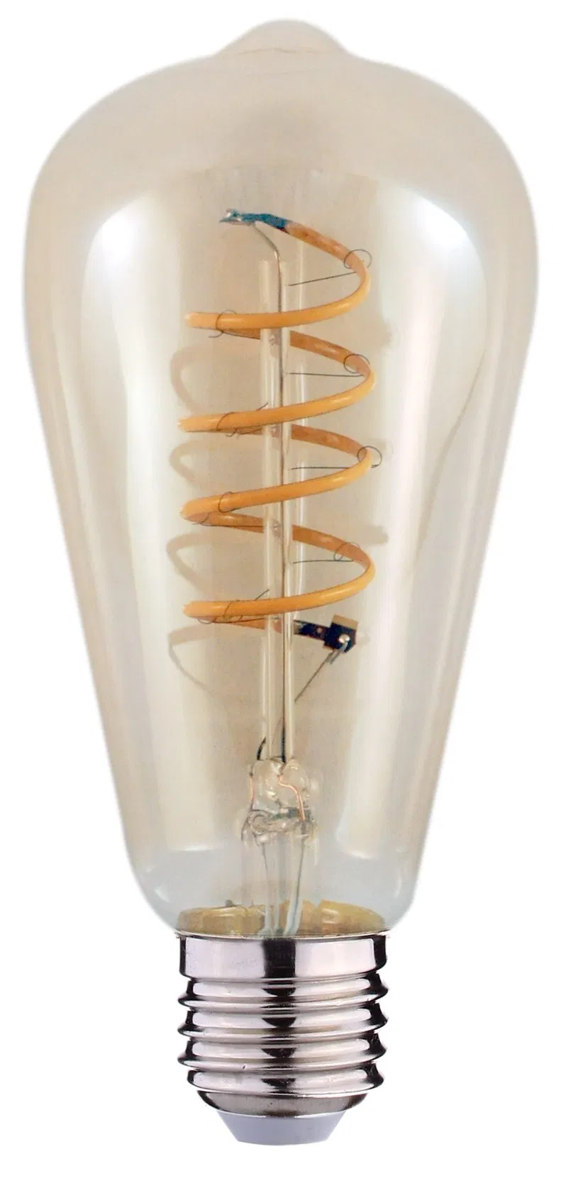 St64 Clear Amber Smoky Spiral 6W 10W 12W Dimmable Filament LED-Bulb Light