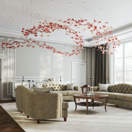 American Style LED Ceiling Vintage Inner Hanging Lamp Round Ring Shape Lighting