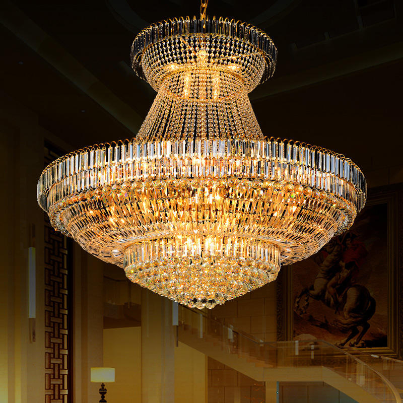 Zhongshan Wholesale Hotel Lighting Vintage French Gold Lamp Crystal Chandelie