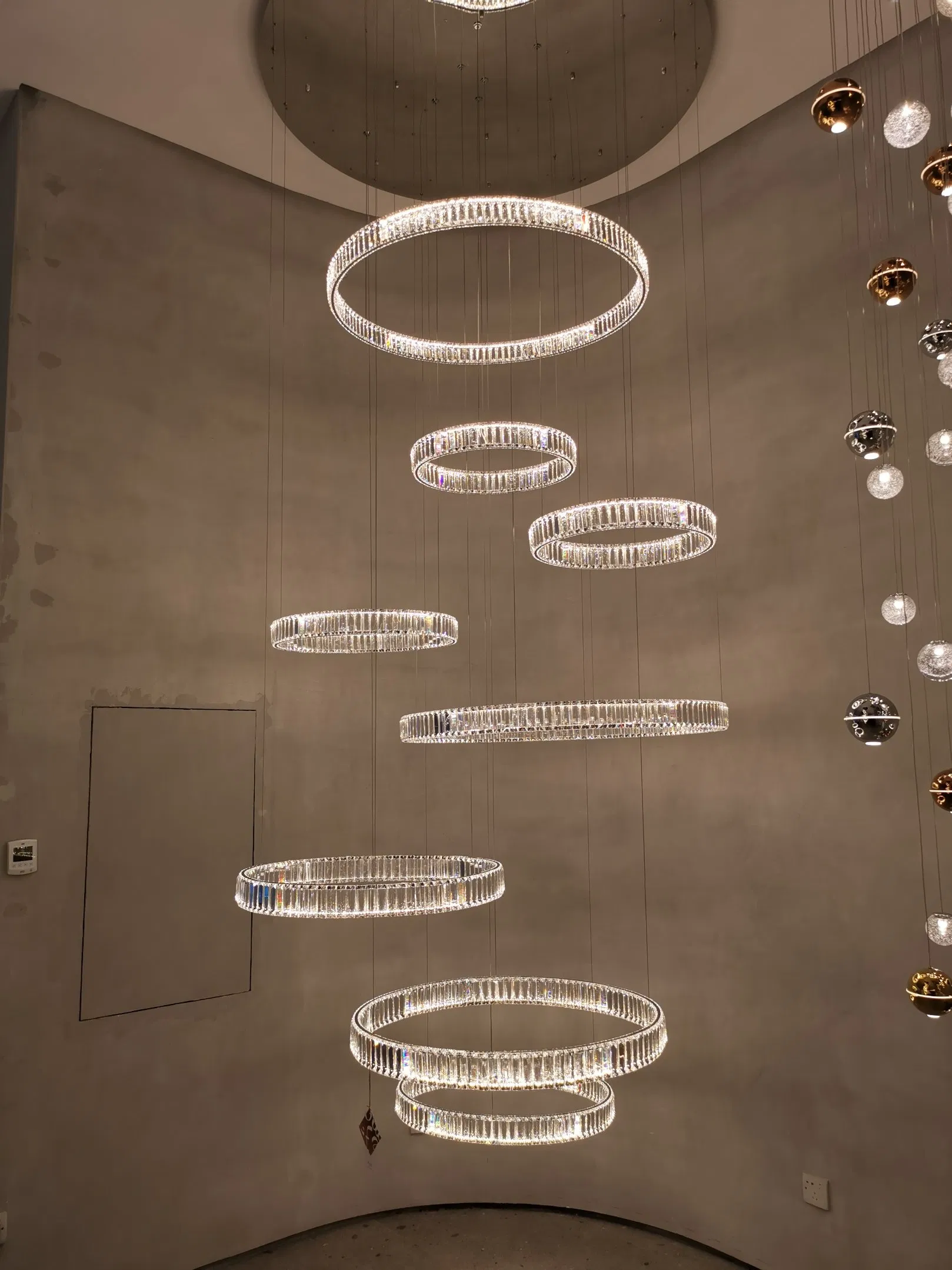 American Style LED Ceiling Vintage Inner Hanging Lamp Round Ring Shape Lighting