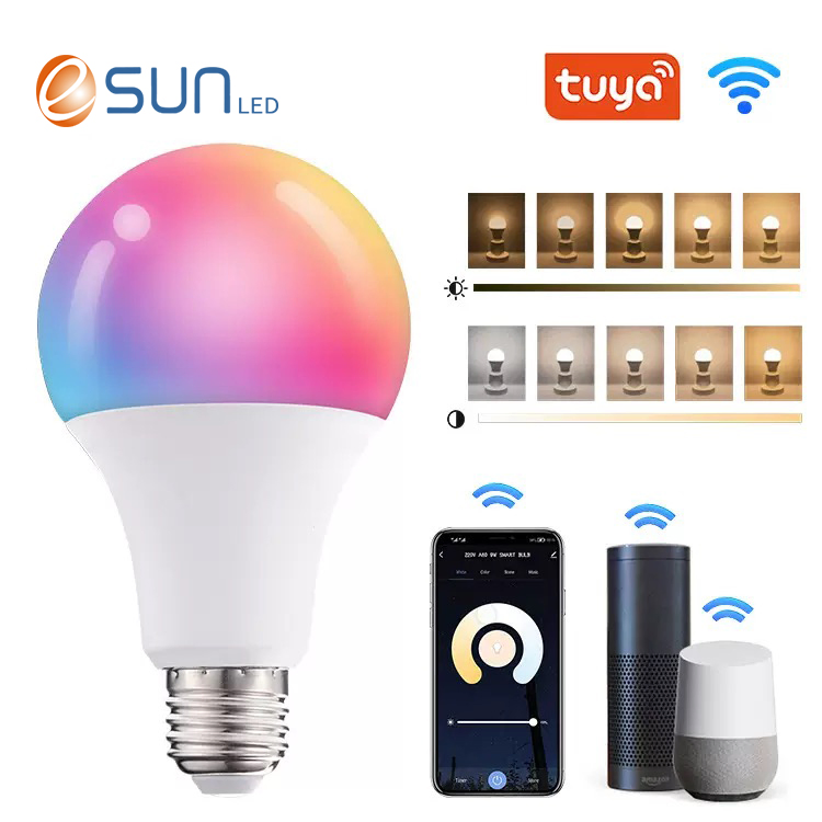 E27 Smart Bulb, WiFi Light Bulbs G45, Colour Changing and Tunable White Screw LED Bulbs, Compatible with Alexa and Google Home, Rgbcw, 5W (40W) , 470 Lume