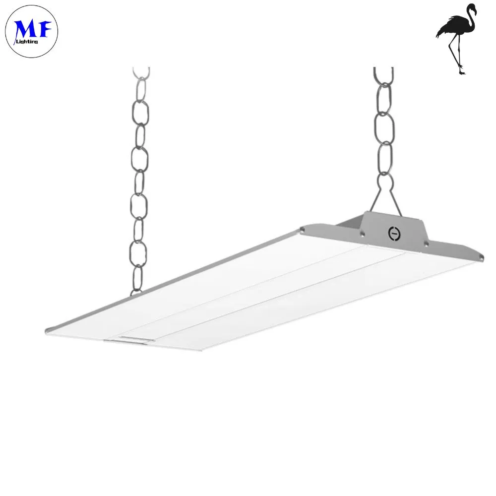 Industrial 40W/80W/100W/150W/200W/250W/300W Smart LED High Bay Light 200lm/W Linear Highbay Lighting for Office Building Manufacturing Plant Facility