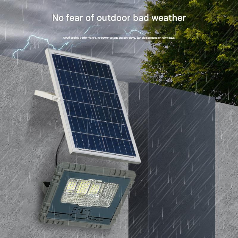Solar Powered Flood Lighting System Auto on/off Dusk to Dawn Outdoor Lighting