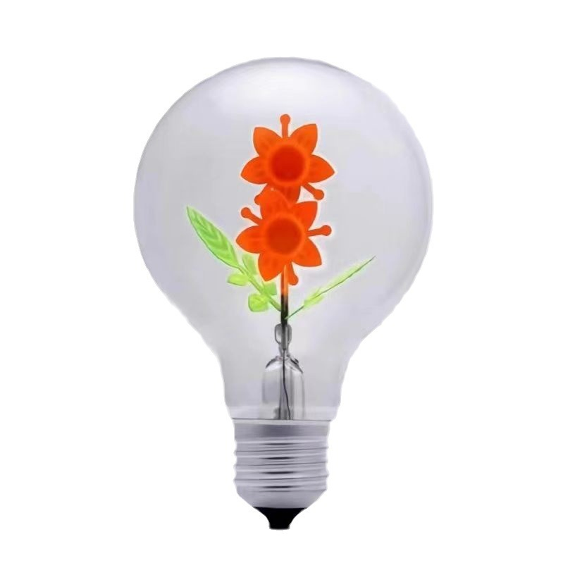 2024 New Product 2W Heart LED Filament Vintage Decorative Edison Light Bulb