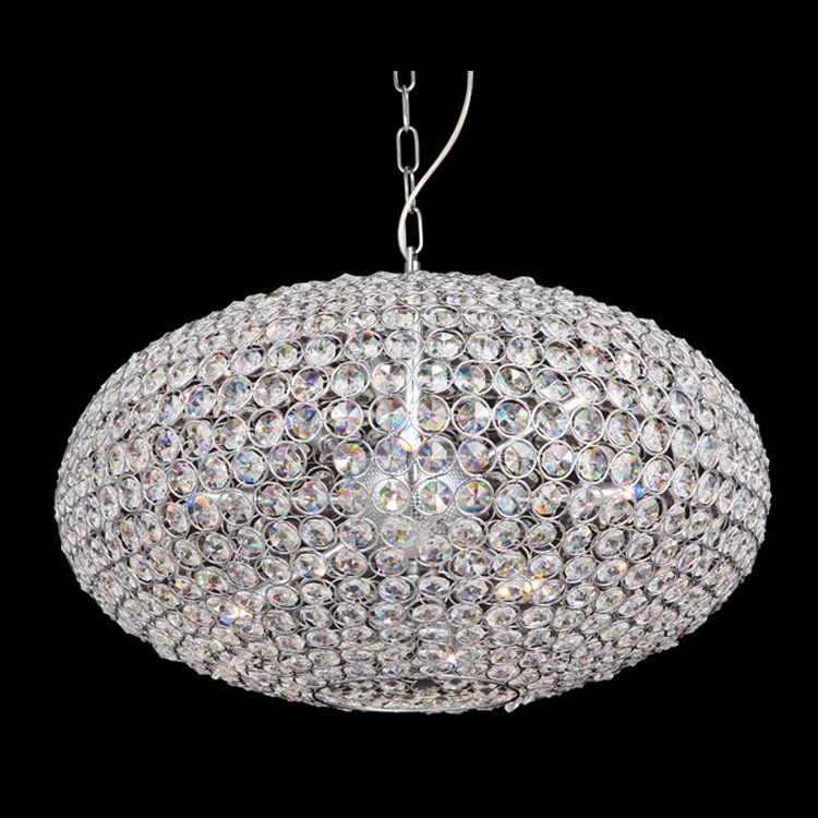 Chrome Color Luxury Modern Small Pendant Lamp Crystal Decorative Dining Room Cafe Chandelier Lighting