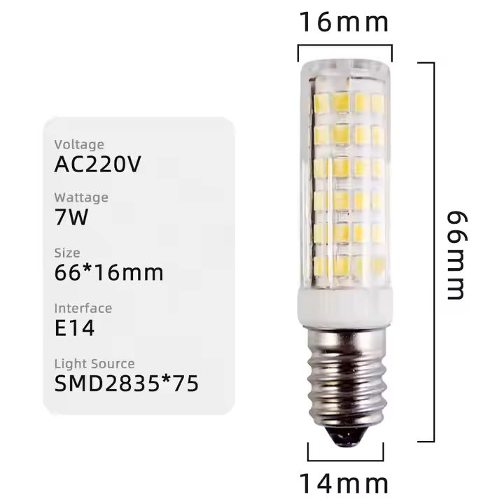 LED Corn Bulb AC220V E14 3W 4000K Ceramic COB Energy Saving Light SMD2835 for Home Chandelier Lighting