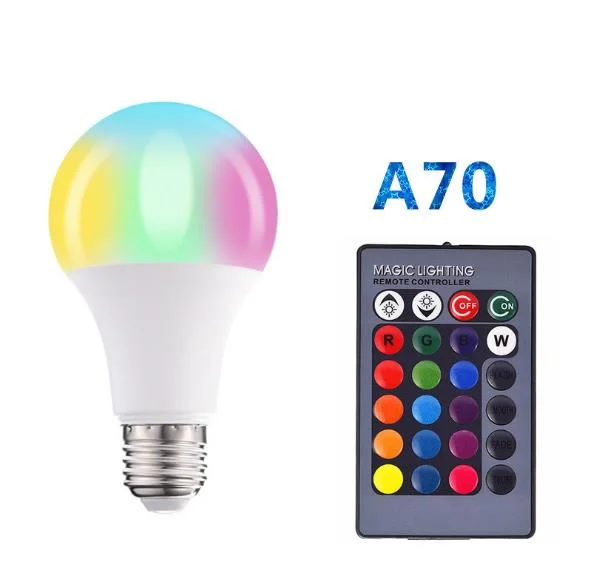 Amazon Hot Sale Morden Party Color Changing Remote Dimmable 3W 5W 10W 15W LED Colorful RGB Light Bulb