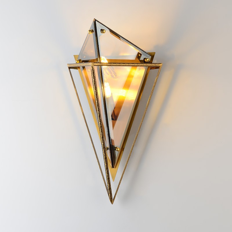 Geometric Wall Lamp Postmodern LED Corridor Aisle Creative Design Triangle Wall Sconce (WH-OR-195)
