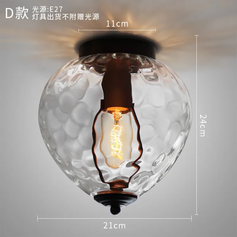 Industrial Glass Ceiling Light 4