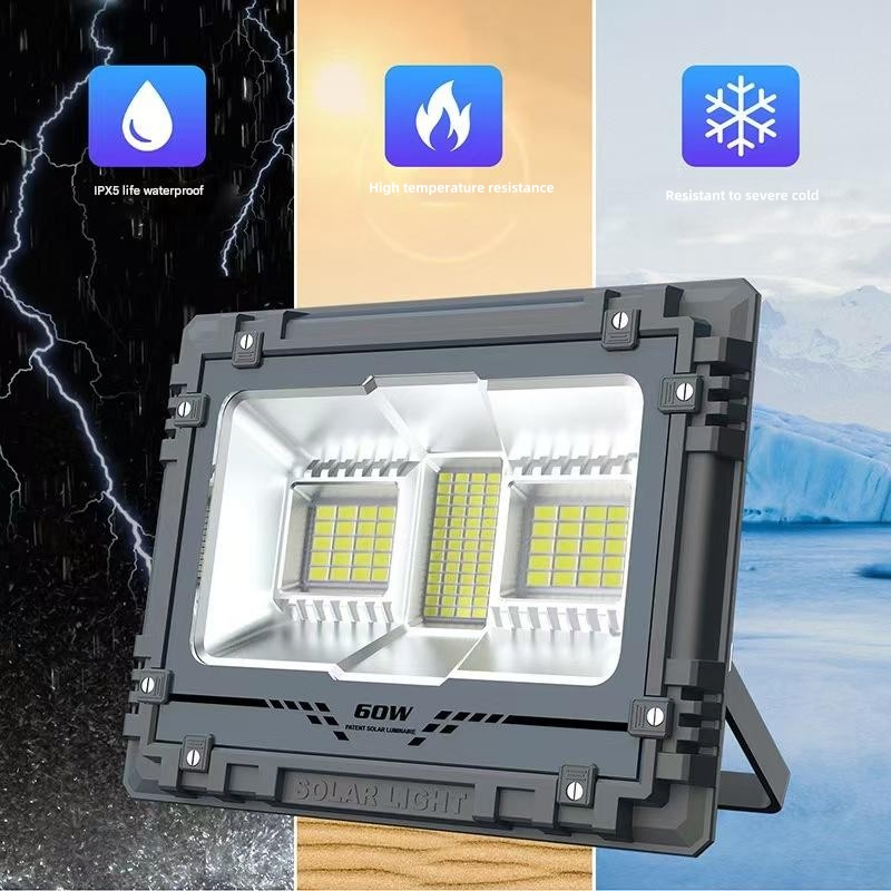 Solar Powered Flood Lighting System Auto on/off Dusk to Dawn Outdoor Lighting