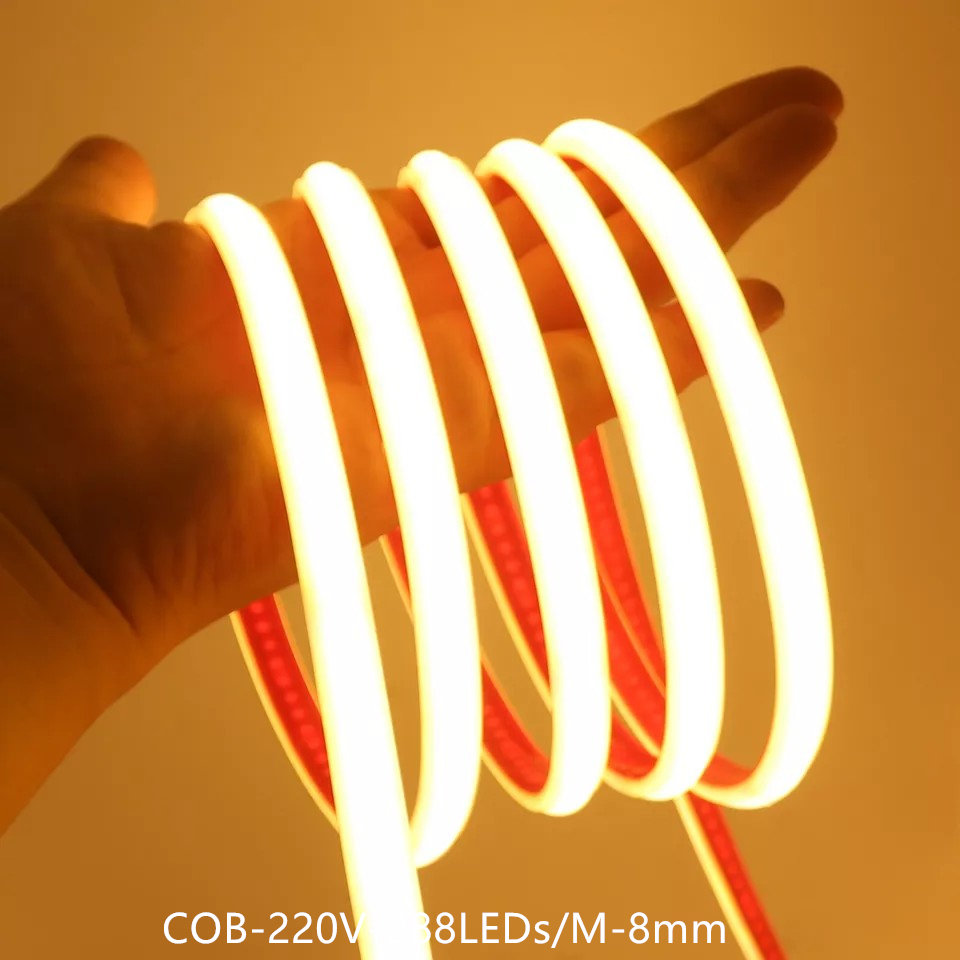 Brand New Model Flexible COB Strip Lighting 288 LED Energy-Efficient Outdoor Milky Model Light Bar
