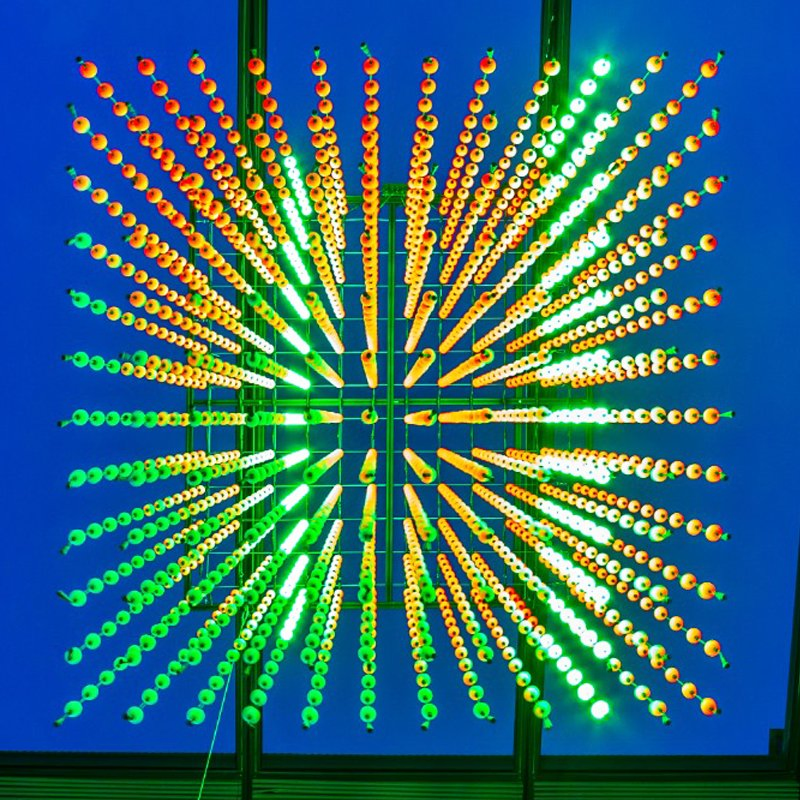 Matrix RGB 360 Degree 50mm Outdoor Dimmable Hanging Ball String Stage Garden Light LED Bulb Sphere Moving Light