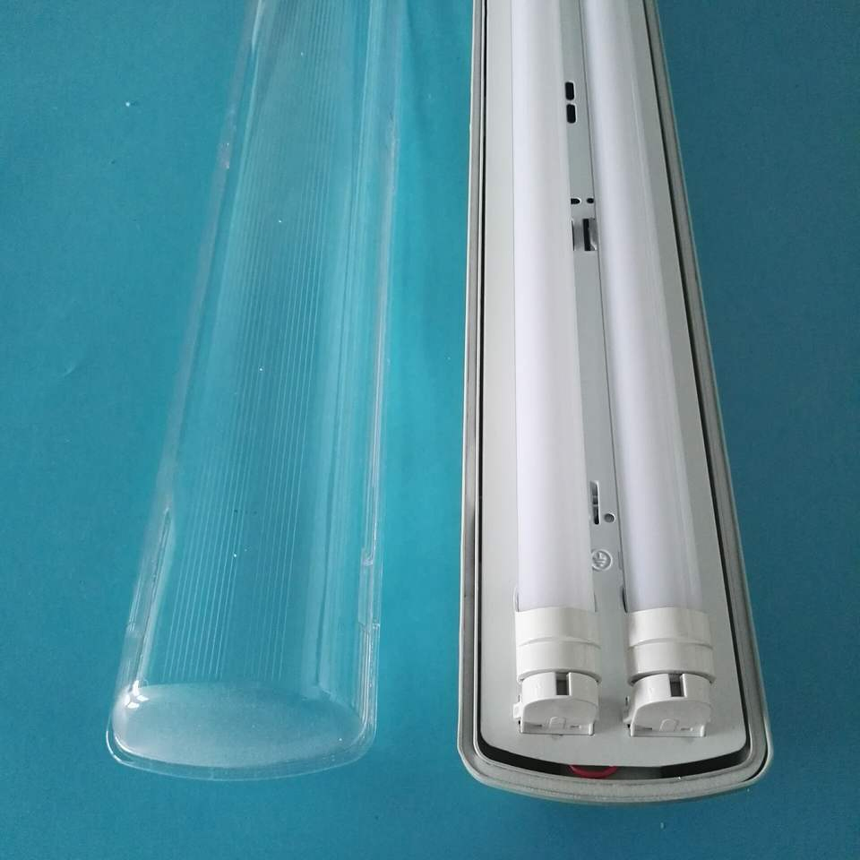 LED Tri-Proof Lighting Fixture 2FT Double Tubes Clearcover 18W