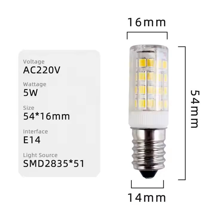 LED Corn Bulb AC220V E14 3W 4000K Ceramic COB Energy Saving Light SMD2835 for Home Chandelier Lighting