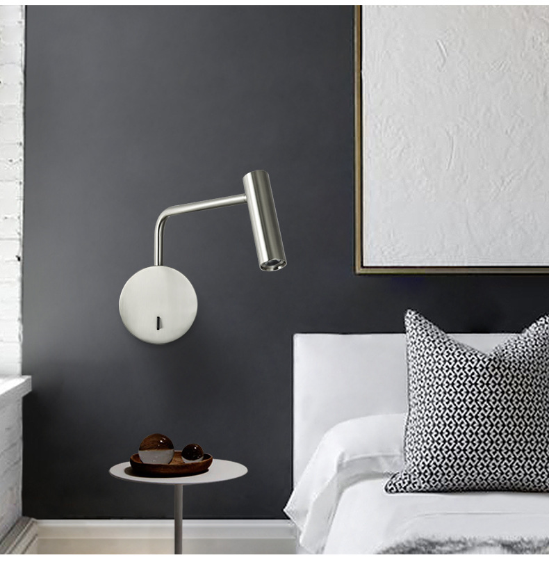 Elegant Brass LED Wall Sconce for Modern Bedroom Lighting