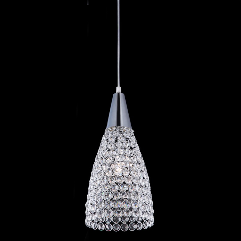 Chrome Color Luxury Modern Small Pendant Lamp Crystal Decorative Dining Room Cafe Chandelier Lighting