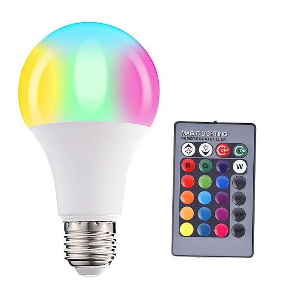 Amazon Hot Sale Morden Party Color Changing Remote Dimmable 3W 5W 10W 15W LED Colorful RGB Light Bulb