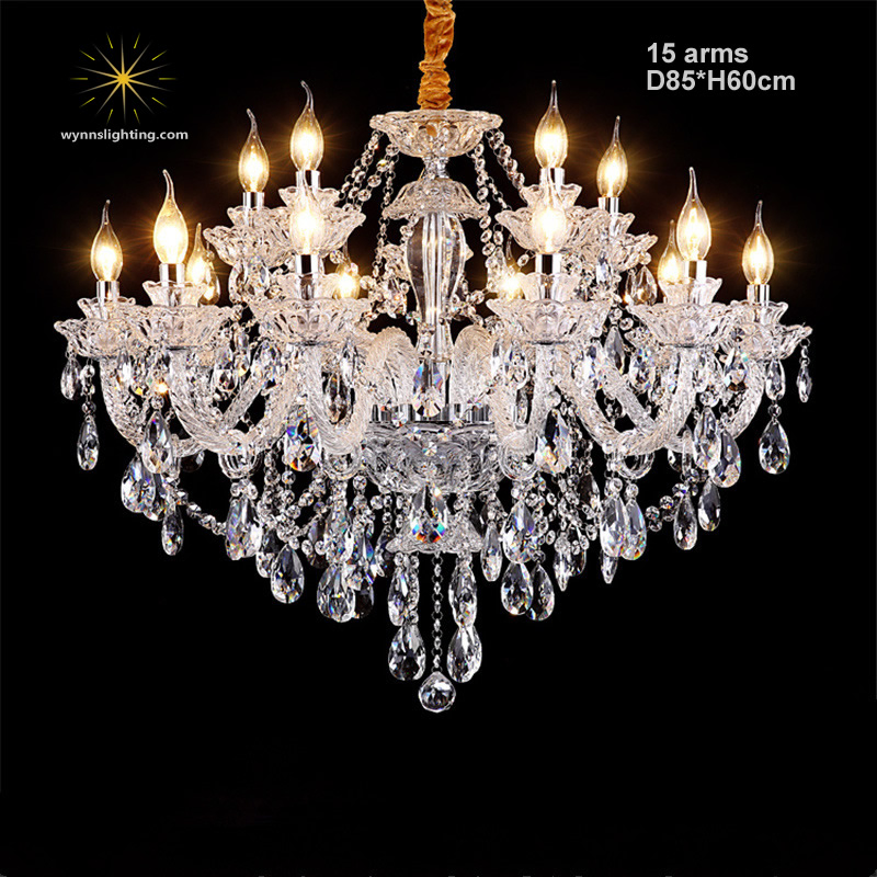 Large Crystal Chandelier Candle Lamp Indoor Villa Home and Hotel Decorative Pendant Lighting