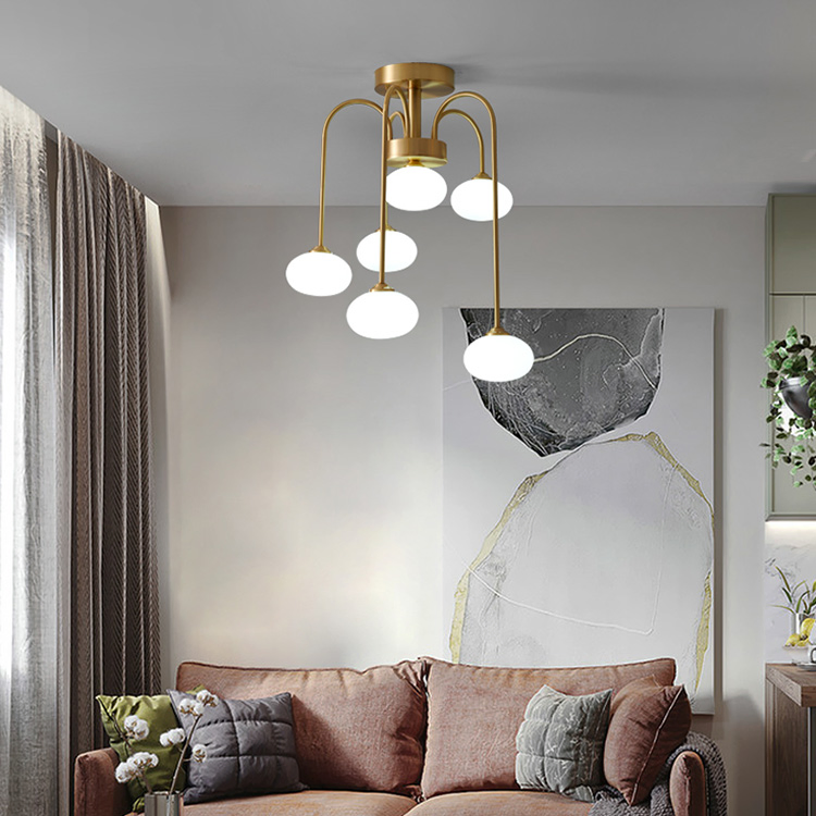 Vintage Copper Ball Ceiling Lamp Creative Art Design Decoration Bronze Iron Lighting