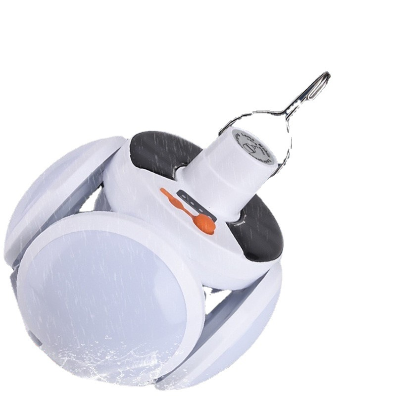 Outdoor Waterproof Dimmable Mini Portable Rechargeable Tent Hiking Camping LED Light Bulb Solar Panel with Light Bulb