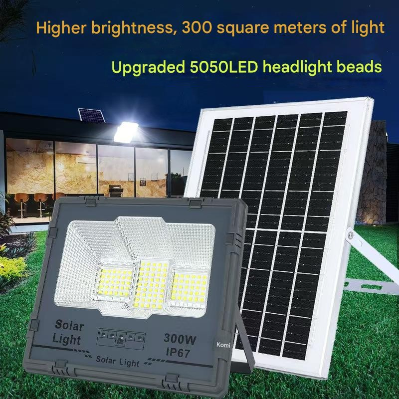 Solar Powered Flood Lighting System Auto on/off Dusk to Dawn Outdoor Lighting