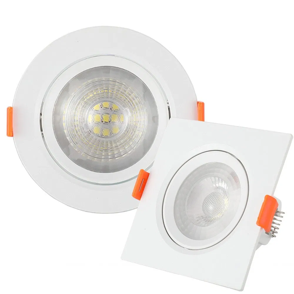 3W 5W 7W 10W 15W 20W Dob Plastic Spot Light Angle Adjustable CCT Dimmable Ceiling Lamp LED Ceiling Light Frame GU10 LED Bulb COB Panel Light Downlight