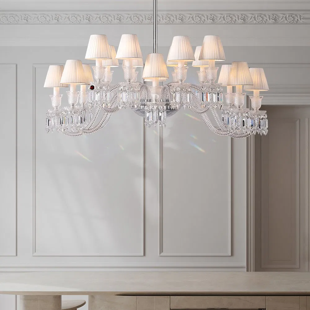 High Ceiling Luxury LED Chandeliers Villa &amp; Hotel Staircase Lighting Fixture Crystal Chandelier Pendant Light for Dining Room