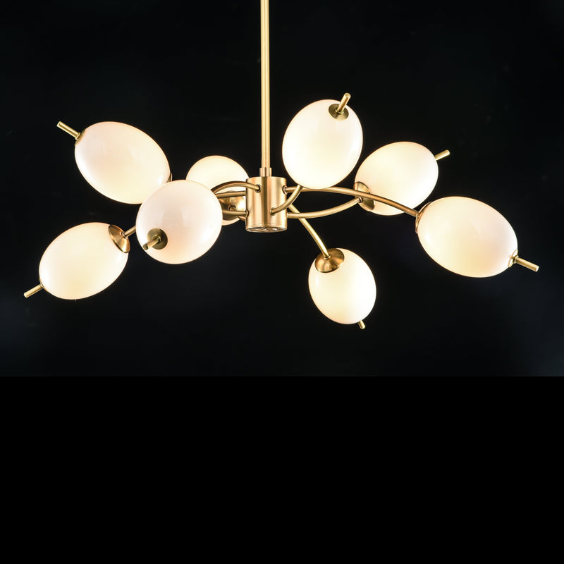 Gold Iron LED Pendant Light - Decorative Hanging Lighting for Restaurants