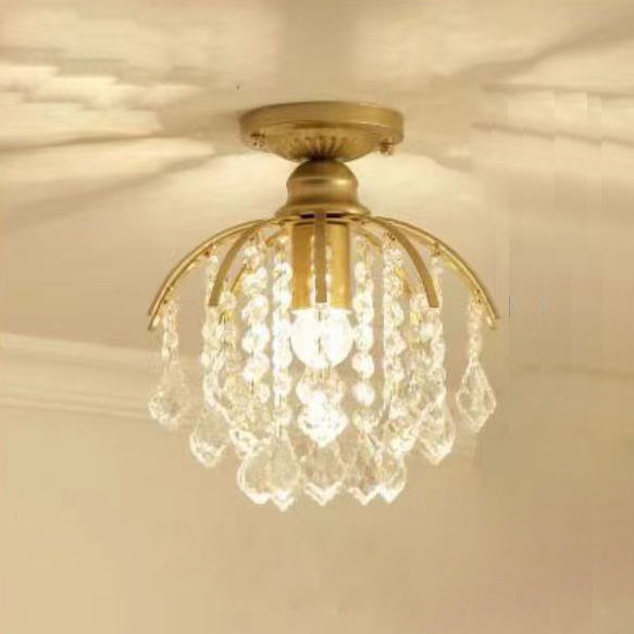 Modern Golden Ceiling Pendant Lamp Luxury Crystal Chandelier with Adjustable Height Acrylic Hangingfeature