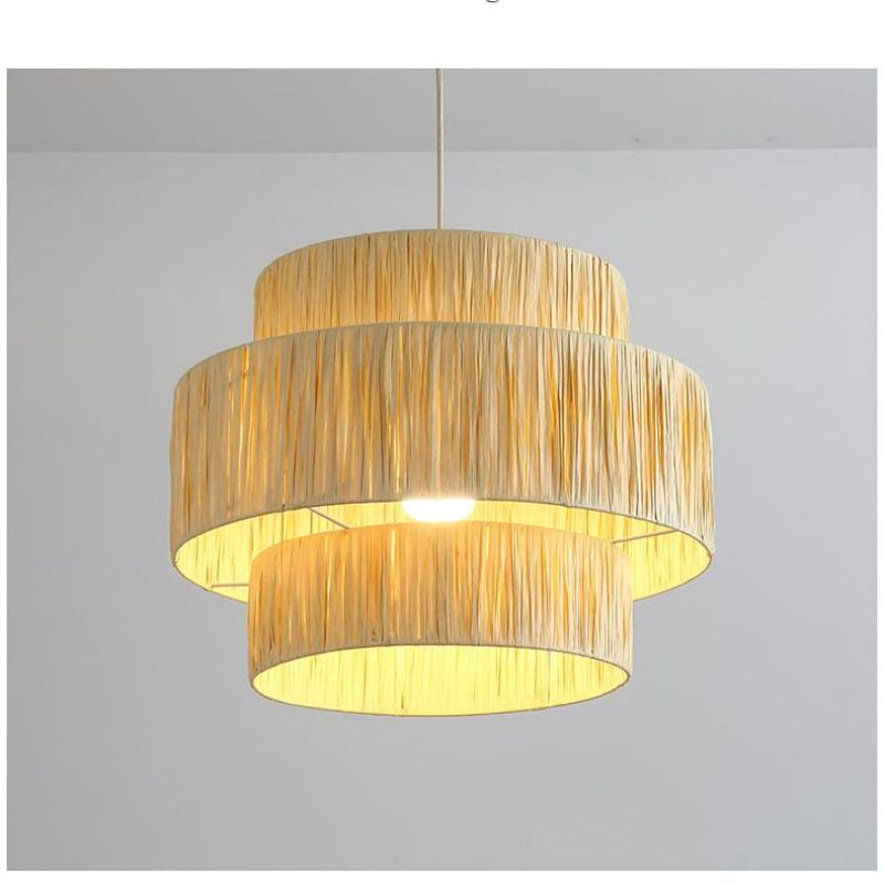 Wabi-Sabi Wind Rattan Chandelier Personalized Japanese Zen Living Room Bedroom Dining Room B&B Vintage Woven Designer Lighting