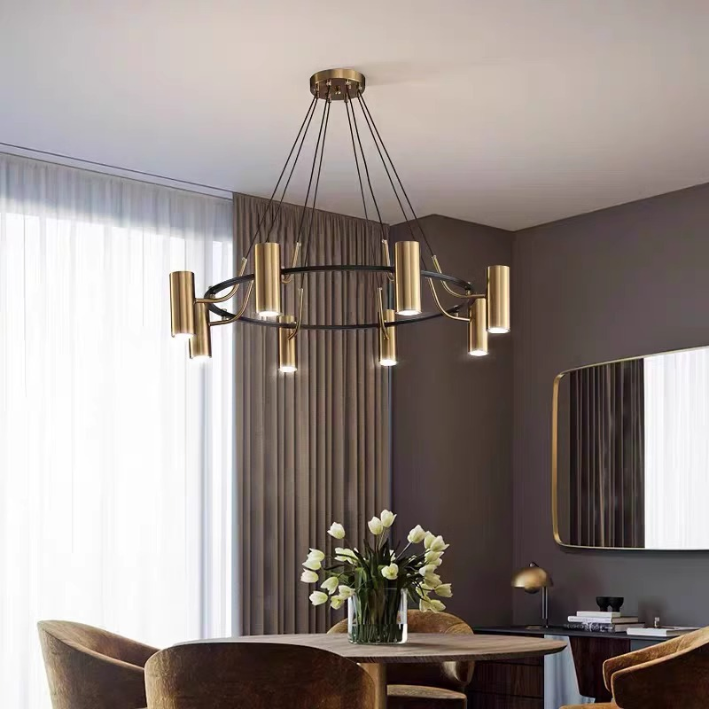 Vintage Style Brass Round LED Chandeliers Living Room Decorative Modern Home Decoration Lighting (ZY-T007)