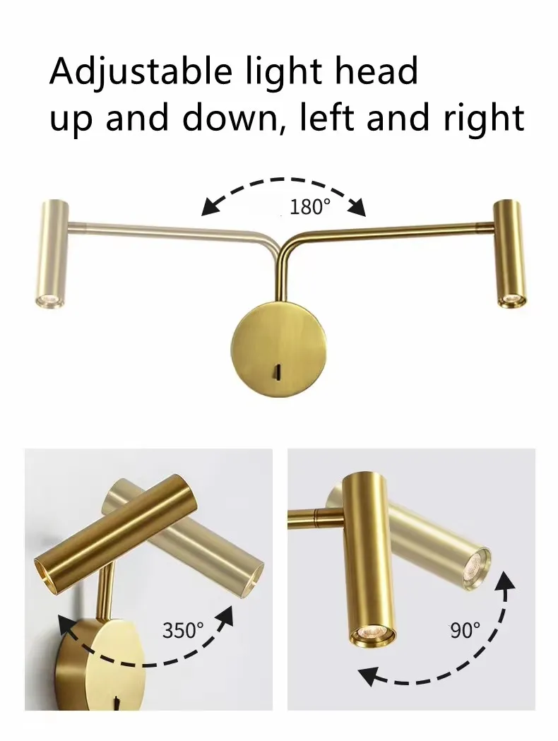 Elegant Brass LED Wall Sconce