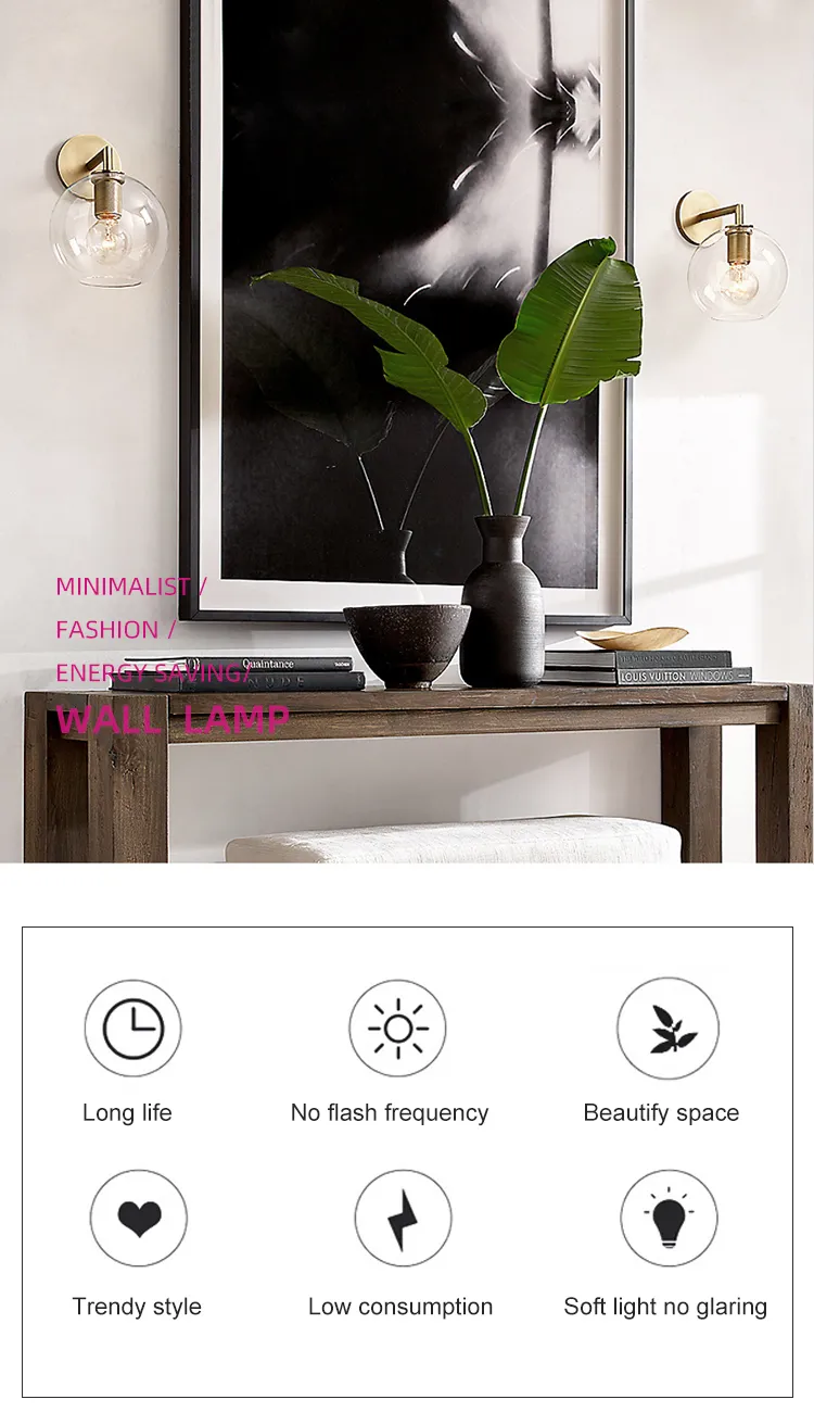 Brass Black Led Wall Light