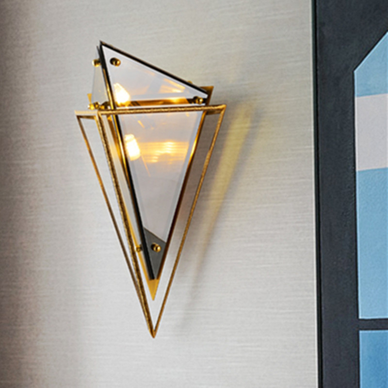 Geometric Wall Lamp Postmodern LED Corridor Aisle Creative Design Triangle Wall Sconce (WH-OR-195)