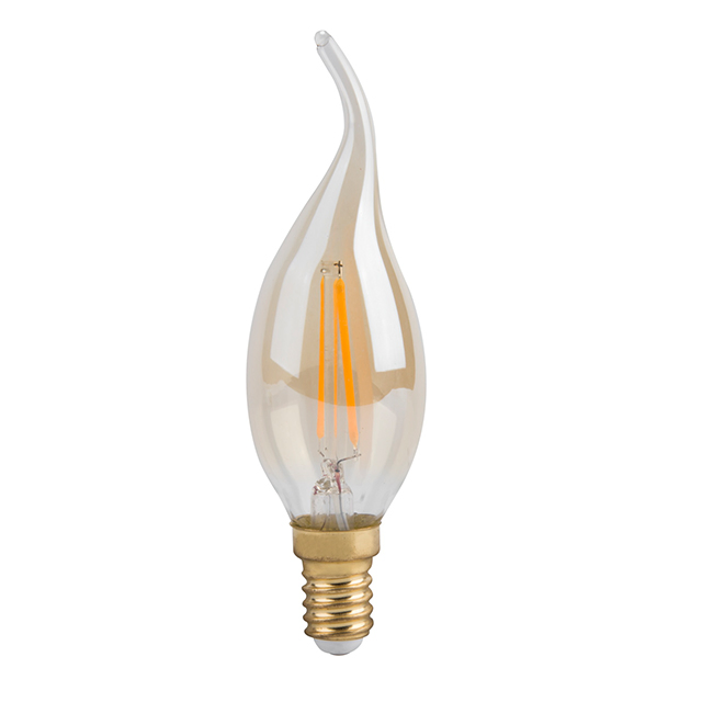3W AC 220V Filament Glass Chandelier Lighting Candle LED Bulb