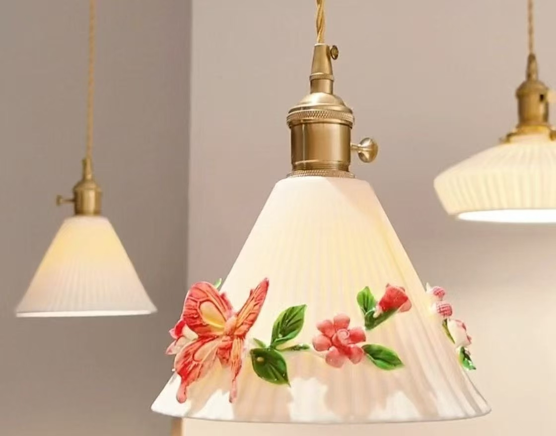 Zy Custom Three-Dimensional Ceramics LED Pendant Light for Hotel Restaurant Bar Home