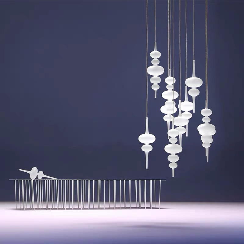 Inchi Modern Luxury Gourd Round Chandelier Living Dining Room Pendant Light Loft Retro Vintage Lamp Villa Hotel Lighting