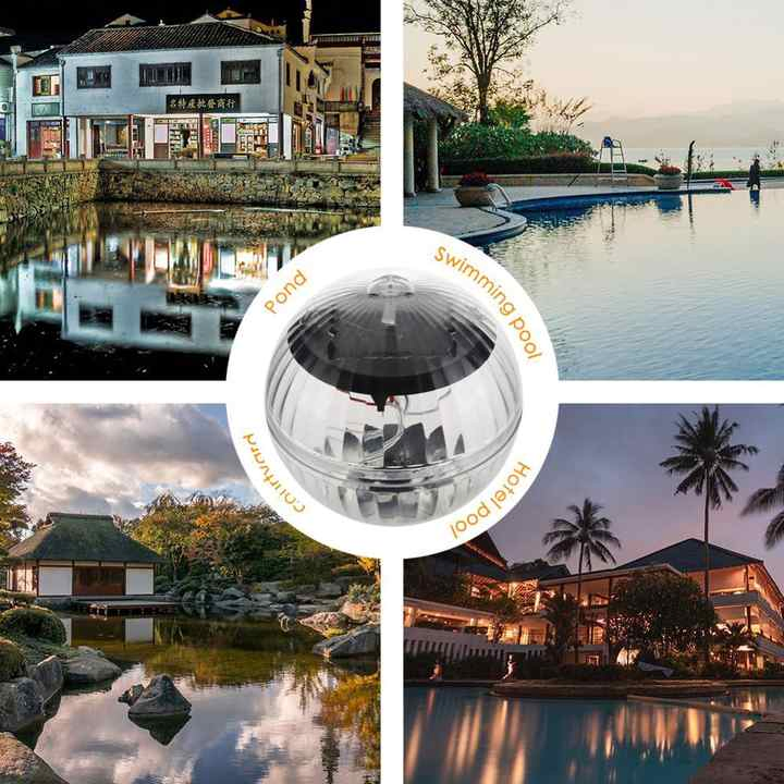RGB Underwater LED Disco Light Solar Water Drift Lamp Pool Floating Lights Pond Pool Decor Baby Kids Shower Ball Toy