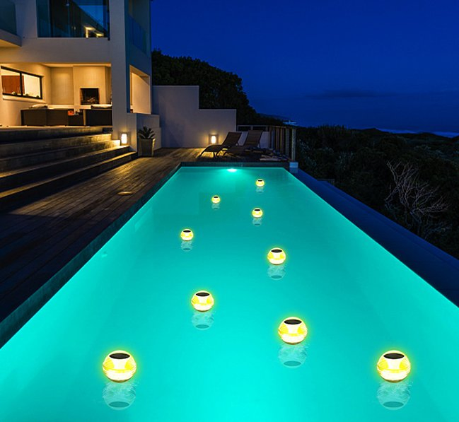 Wholesale Outdoor Underwater Swimming Pool Decorative Lighting Colorful Waterproof LED Floating Lamp Hot Solar LED Floating Pool Light for Garden Decorative