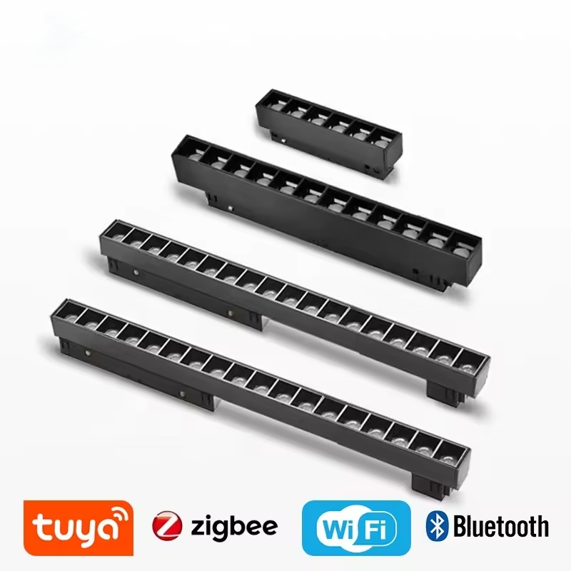 Tuya Zigbee Bt Adjustable Smart Magnetic LED Track Lighting Remote-Controlled Rail Lighting Lamps