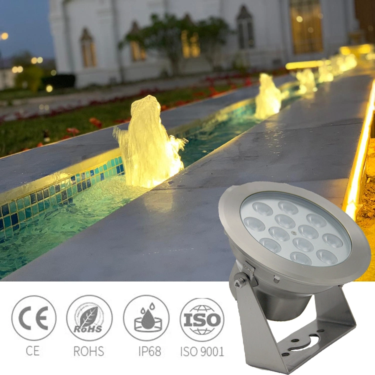 DMX Control Stainless Steel LED Fountain Ring IP68 Waterproof Pool Underwater Light