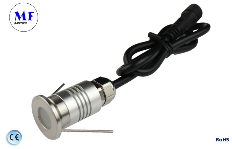 Factory Price 1W 87 Lumen 304 Stainless Steel Ring Epistar Chip LED Mini Buried Lamp LED in-Ground Light with 300kg Load-Bearing